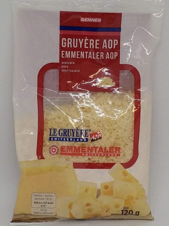 Fromage Gruyère râpé 100g